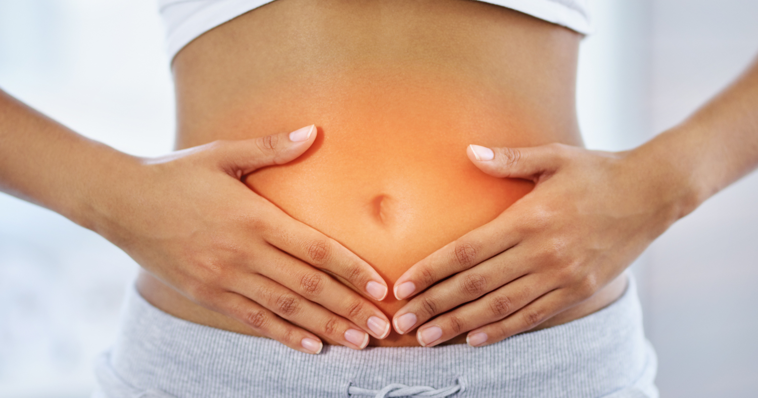 person with abdominal pain