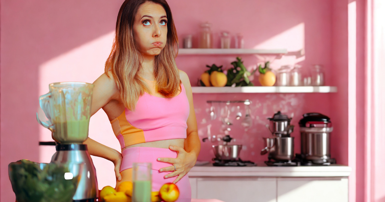 woman holding her stomach due to bloating